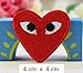 Produktbild COMME des Garçons CDG Play Love Herz-Stickerei Iron On/Sew On Patch rot