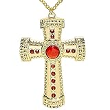 Glitzernde Halskette mit Schmuck-Anhänger Kreuz
