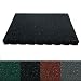 Produktbild etm Fallschutzmatte für Außenbereich | Unterseite mit Drainage | Größe 50x50 cm | TÜV geprüft | Fallschutz mit Stärke 25 oder 43 mm | Schwarz (25 mm)