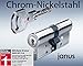 Produktbild BKS Profilzylinder Janus 46 Chrom -Nickelstahl ink. Sicherungskarte / mit 6 Schlüsseln Maße A 40 / I 40 mit Not und Gefahrenfunktion und höchster Sicherungsklasse VDS