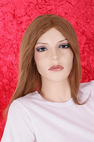 Qubeat Wig women long brown real-hair Hand-knotted