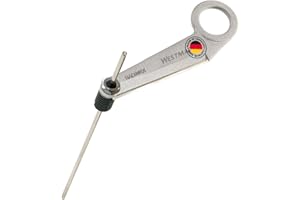 Westmark Rettich-/Spiralschneider mit langem Zentrierstab, Länge: 24 cm, Rostfreie Edelstahlklinge/Aluminium, Silber/Grau, 51