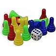 GOLS Ludo & Snake & Ladder Coins Soft Tip Dart I Colorful Board Game Pieces with Multi-Color Die – Set of Plastic Cones for Board Games and Learning Activities