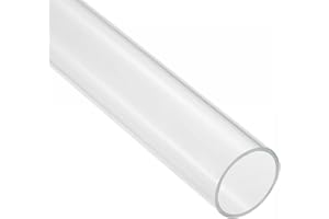 Unifizz Acrylic Tube Clear Plastic Pipe Round Rigid Tubing 51mm ID 55mm OD 14" for Lighting, Models, Plumbing, Crafts