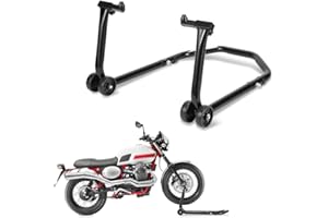 ‎IZRIELAR Izrielar Montageständer Vorne, Motorrad Ständer Motorradheber Vorne, Montagelift Frontständer, Motorrad Aufbockständer, breitenverstellbar, Wartungs-/Montagearbeiten für Motorräder bis 300 kg, Schwarz