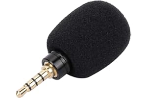 TOPIKY Mini Microphone EY-630A, MIC à condensateur Haute sensibilité portatif avec Prise Jack 3,5 mm pour téléphone Mobile Intelligent(3.5 Quatre pôles)