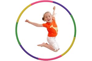 WUSJCOF Hula Hoop per Bambini, Cerchio Fitness per Ragazzi e Ragazze, Plastica Resistente, Ideale per Danza, Palestra e Attività Fisica (Multicolore)