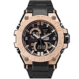 Blisfille Armbanduhren Herren Wasserdicht Wasserdicht Militärisch Herrenuhr Nightlight Multifunktional Rose Gold Outdoor Sportuhr Armbanduhr Automatikuhr