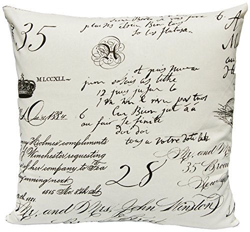 Woody Kissenhülle ca. 50x50 cm Postcardprint im Vintage Look in 5 angenehmen Farben Leinenoptik (800 Natur Schwarz)