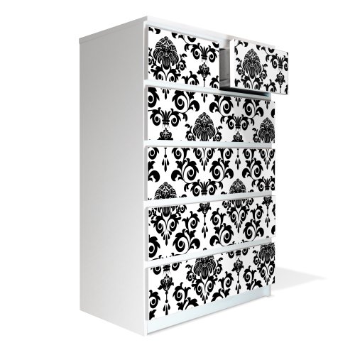 Furniture Decal for IKEA Malm Dresser 80c123cm with Design: Baroque 1. mit Motiv