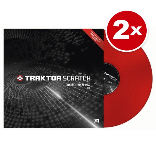 Preisvergleich Produktbild Native Instruments Traktor Scratch Control Vinyl MKII Rot Doppelpack