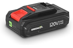 GREENCUT BTD2020L-Batería de Litio de 2.0Ah para Herramientas jardín, Batería 20V, última generación, Carga rápida, Larga duración.