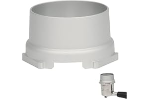 CAPFEI Porte-filtre Funnel pour Ninja Luxe Cafe | Entonnoir de dosage de rechange en alliage d'aluminium compatible avec les modèles Ninja Luxe Café Premier Series ES601 & ES601C – Argenté