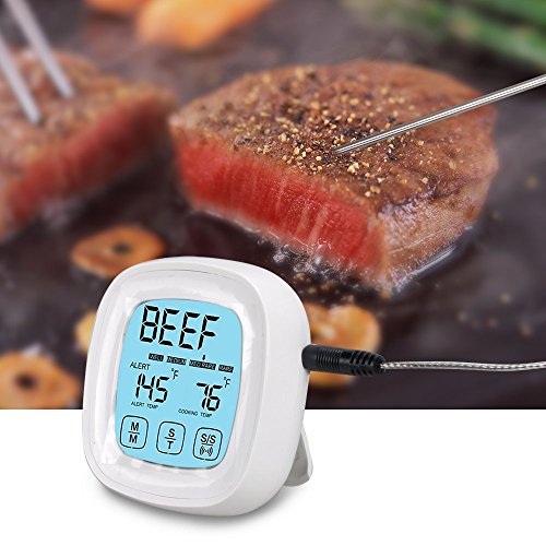 Itian Digital-Thermometer, Küchen-Timer, Instant-lesen-Fleisch-Thermometer, mit Ofen Probe-Touchscreen-Küche Thermometer, Ideal für In-Ofen brät, Küche Kochen und Grill