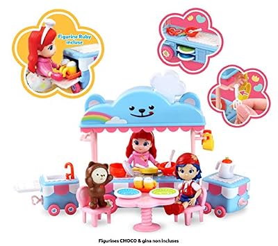 SilverLit RAINBOW RUBY - Set de jeu complet avec cuisine mobile et figurine Ruby