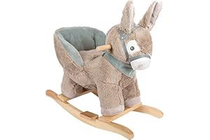 Small Foot Animal à Bascule âne avec Fauteuil, poignées et Licol, en Peluche, à partir de 12 Mois, réf. 12210 Toys, Multicolored