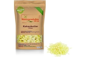 BALTICNATURA Kakaobutter Chips 500 g für Schokolade und zum Backen 500g Kakao Butter Chunks Nibs Theobroma cacao kaltgepresst