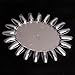 2 CLEAR ACRYLIC UV GEL NAIL ART ROUND WHEEL DISPLAY TIPS DESIGN PRACTICE