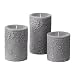 Produktbild IKEA KORNIG Blockkerzen in grau; duftneutral; 3er-Set