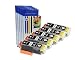 Produktbild 5 Druckerpatronen kompatibel fuer Epson T2621-Shwarz für Epson XP-600 605 610 615 700 710 800 810, Epson T2621, Black