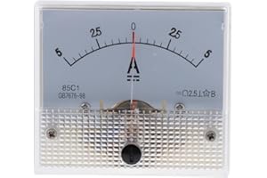 LOVIVER DC Analog Amperemeter Ampere Meter Amp Panel 1A 5A 10AMechanischer Strommesser, 0-5A