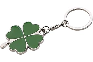 VALICLUD Portachiavi Quadrifoglio Colore Verde Portachiavi Portafortuna Portachiavi Fascino Portachiavi Ciondolo Portachiavi per Donna