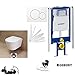 Produktbild Geberit Duofix UP 320 ECK Vorwandelement mit Sigma01 WEISS,City Design AL:48 cm Tiefspül WC Komplettset + Deckel Absenkautomatik, Schallschutz