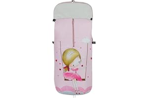 VARIOUSS Saco de silla de paseo universal, saco de invierno para carro de bebé estampado (Princesa)