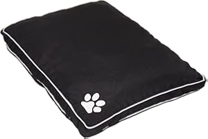 Bluemoon Bedding Medium WATERPROOF Dog Bed Cushion Washable Zipped -Pet Washable Zipped Mattress Covers Only, Size 58cm x 80cm +5cm (Black Paws)
