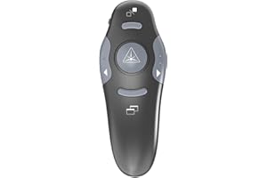 OMYPOTT Télécommande Presenter PowerPoint, pointeur lumineux rouge, connexion sans fil 2,4 GHz via récepteur USB-C, télécommande de présentation pour Windows/Mac/Linux/Android/PowerPoint (pas de batterie)