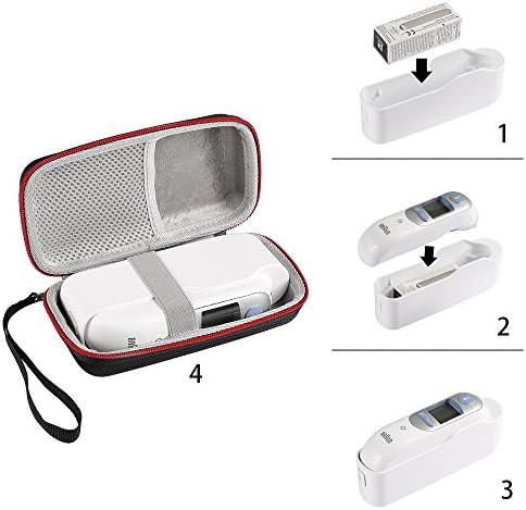 Shucase for Braun Thermoscan 7 IRT6520 Thermometer Shockproof dustproof Protective Carrying Storage Bag