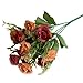 Produktbild Huhuswwbin Künstliche Pflanzen 10 Köpfe Künstliche Rosen Begonie Blume Hochzeit Bankett Party Home Decor - Sunset Red