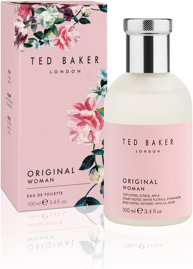 Ted Baker Woman Pink Eau de Toilette Floral Green & Fruity Perfume for Women with Peach, Bergamot, Apple, Tangerine Musk & Vanilla,Gift Idea, 3.38 fl oz / 100ml