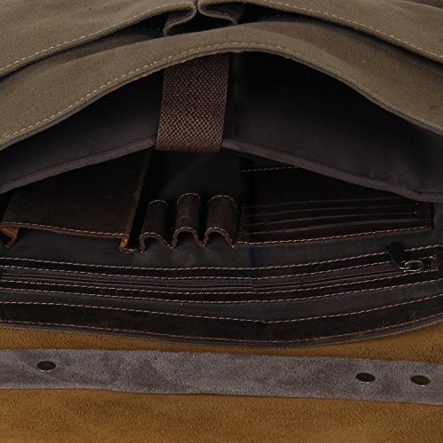 Rustic Town Pr  mie Qualit  t Handgemacht Traditionellen Leinwand Umh  ngetasche Schultertasche Schulranzen Kuriertasche Notebooktasche Laptoptasche M