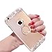 Produktbild Luxus Diamant Hülle für iPhone 8 Plus/ 7 Plus 5.5 Zoll, Girlyard Ultra Dünn Premium Hart-PC Schale Metall Textur Schutzhülle Bling Glitzer Kristall Strass HandyHülle Anti-Kratzer mit 360 Grad Ring Ständer für Apple iPhone 7 Plus/ iPhone 8 Plus Gold