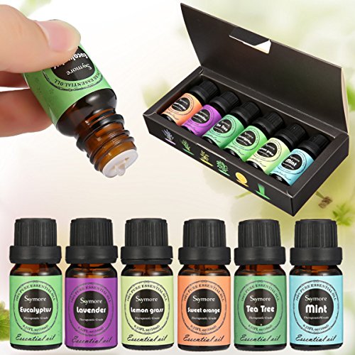 Skymore Ätherische Öle Set-6 verschiedene Duftrichtungen (Zitronengras, Lavendel, Teebaum, Eukalyptus, Orange, Minze)-Entspannung und Kurren-100% Pur Aromatherapie Öle in einem Geschenkset 6X10 ml - 4