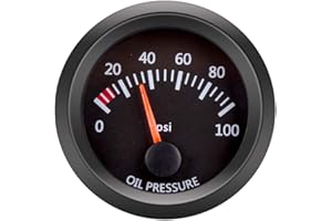 ETOPARS 52mm Pointeur de Moteur Voiture Auto Kit de Jauge Pression d'huile Presse Indicateur Lumineux LED Blanc Universel PSI