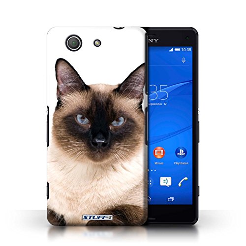 Preisvergleich Produktbild Stuff4 Hülle / Hülle für Sony Xperia Z3 Compact / Siamese Muster / Katze Kollektion