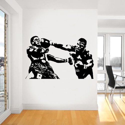 Preisvergleich Produktbild Mike Tyson Wandtattoo, Vinyl, Sport WA616, schwarz, Large 143cm(w) X 90cm(h)