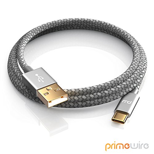 CSL – 2m Premium USB C zu USB A Kabel | Ladekabel / Datenkabel | Metallstecker + Nylonmantel | bidirektional | silber | fürs MacBook 12″, OnePlus 2, Nexus 5X, Nexus 6P, ChromeBook Pixel, Nokia N1 Tablet und weitere - 3