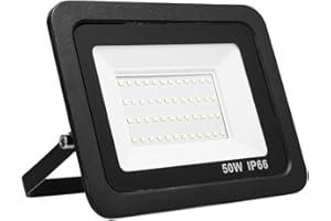 Yinet-EU Projecteur LED 50W, Eclairage Extérieur LED 5000LM Sécurité Haute Lumière Spot LED Exterieur 6000K Blanc Froid LED Floodlight Imperméable IP66 Spotlight pour Jardin, Cour, Garage, Terrasse