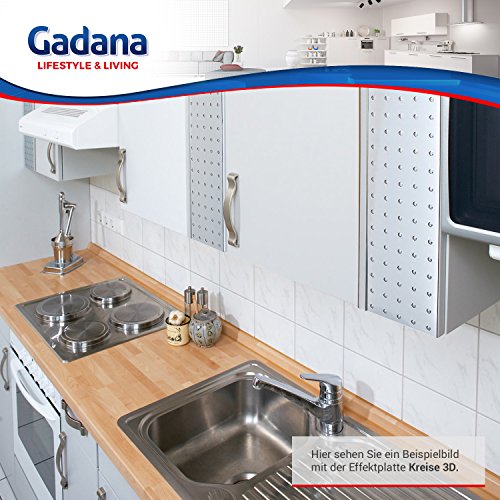 [70201030] Gadana Motiv, Dekorplatte, Optik: Klavierlack creme Effektplatte / reflektierend, Größe 650 x 1000 mm, Reliefhöhe: 1.2 mm - 8