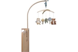 Little Dutch Forest Friends 8900 - Móvil con caja de música y soporte de madera FSC