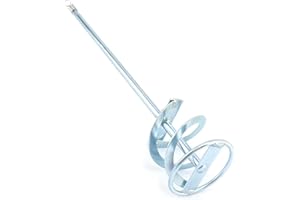 CARRETCAR EUROPEA Mezclador de Pintura y Yeso 100 mm | Mezclador de mortero rosca SDS Plus- Varilla Mezcladora accesorio de Taladro 100 mm - Compatible con todos los taladros SDS Plus para Líquidos viscosos