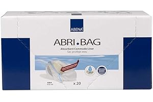 NRS Healthcare Abri-Bag Einweg Toilettenstuhl Einlagen Beutel, 20 Stück