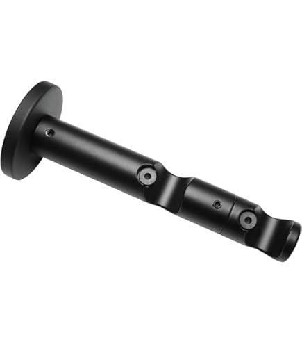 Supporto Per Bastone Per Tende Regolabile In Metallo – 2 Pezzi Con Viti – Diametro 25 Mm – Colore Nero