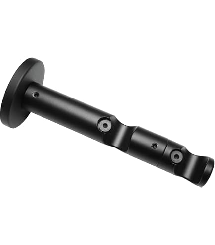 Supporto Per Bastone Per Tende Regolabile In Metallo – 2 Pezzi Con Viti – Diametro 25 Mm – Colore Nero