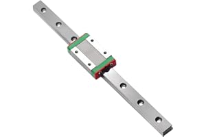 BEVDICNC MGN12H Guía lineal de 1000 mm, 1 pieza de rejilla lineal plateada con 1 bloque de carro MGN12H para impresora 3D CNC XYZ DIY máquina de grabado