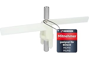 ‎KENEKOS Kenekos - Mitnehmer geeignet für Bosch MUM4/MUM8 Küchenmaschine, ProfiMaxx 44, 45, 46, 47, MUZ8DS1, MUZ4DS2, MUZ4DS3, 00091027/091027, Quelle TurMix, Durchlaufschnitzler Flügel Antrieb Achse