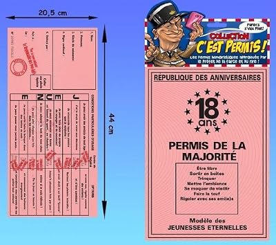 Nodshop Carte Permis Enterrement Vie de Jeune Fille